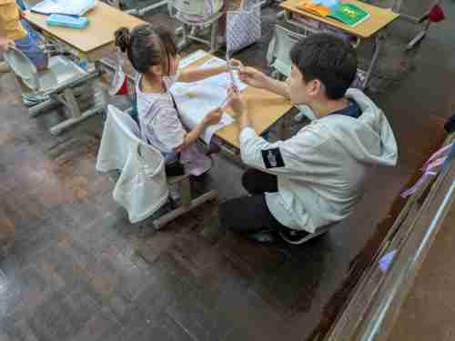 中学部から職場体験に