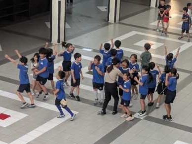 一学期最後の大なわ大会