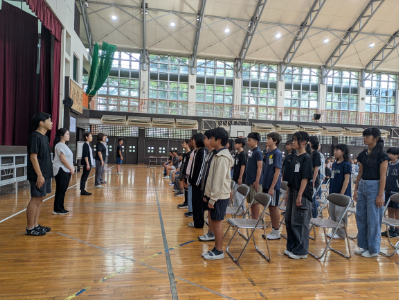 門出への誓い　卒業証書授与式予行